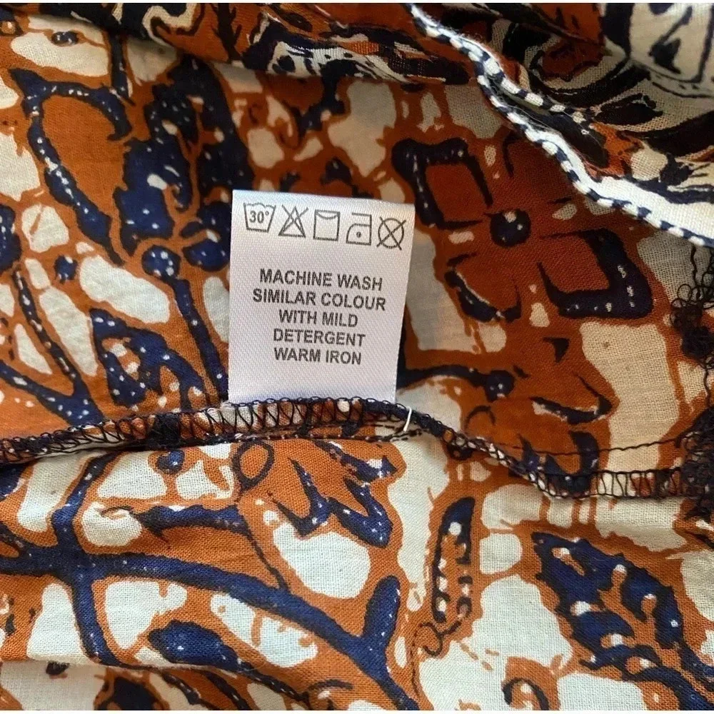 Love the Label Anthropologie Mirabelle Ruffled Maxi Dress Brown Size Medium